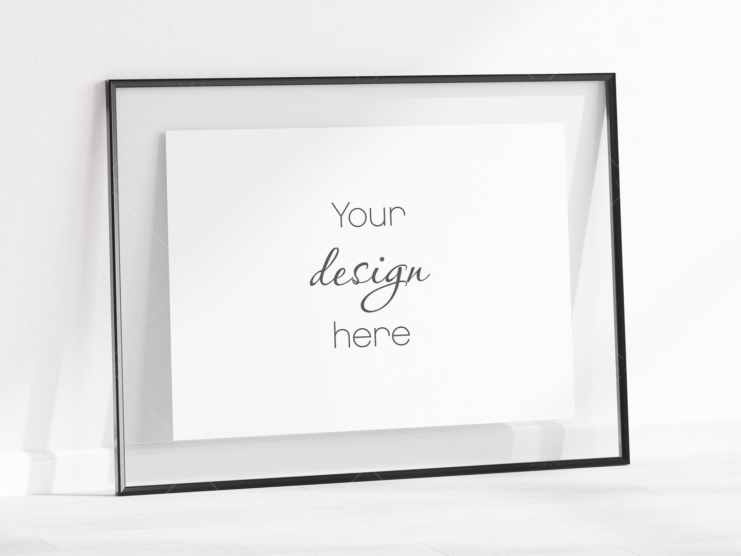 Minimalist Frame Mockup, Landscape Black Frame Mockup A1, Horizontal Frame Mockup, Frame Mockup for Print, Frame Mockup for Art