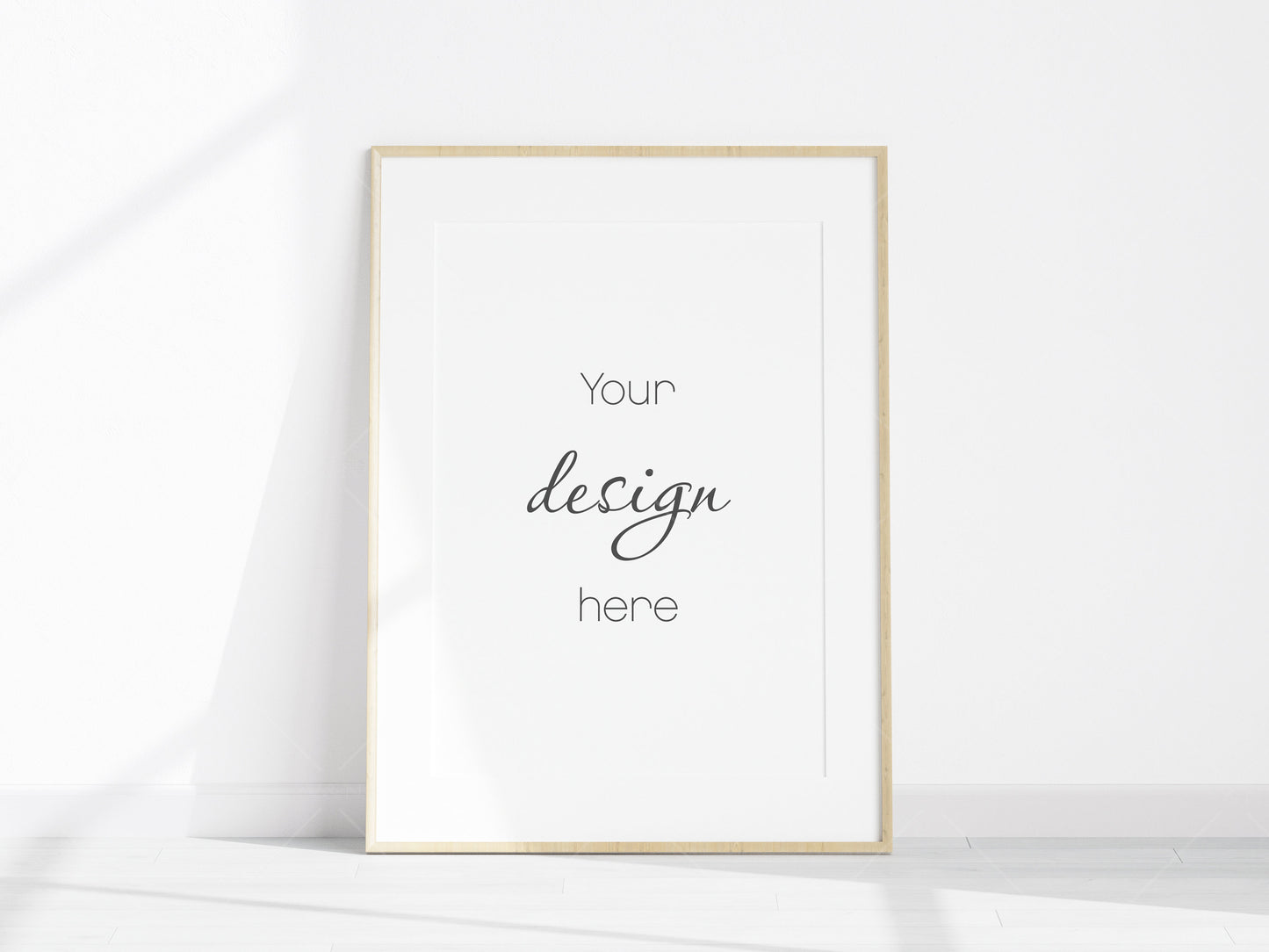 Minimalist Frame Mockup, Vertical Wooden Frame Mockup A1, Poster Mockup, Vertical Frame Mockup, Frame Mockup for Print, Frame Mockup for Art