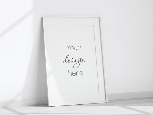 Minimalist Frame Mockup, Vertical White Frame Mockup A1, Poster Mockup, Vertical Frame Mockup, Frame Mockup for Print, Frame Mockup for Art