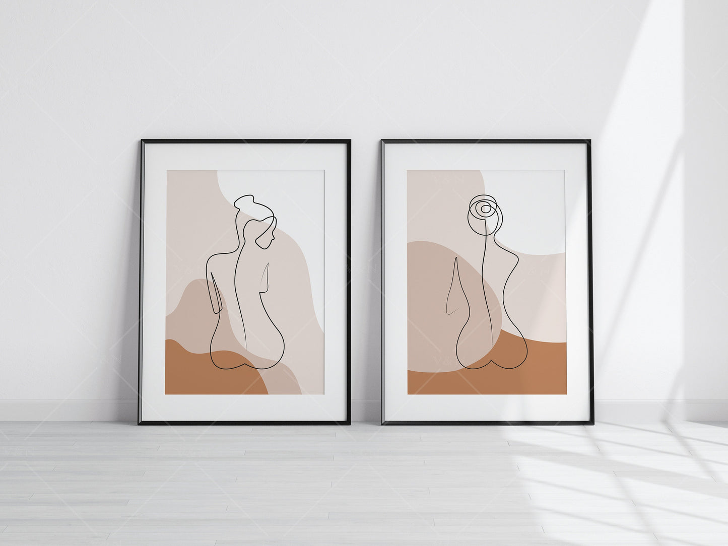 2 Minimalist Frames Mockup, Two Vertical Black Frames Mockup A1, Poster Mockup, Vertical Frames Mockup, Frame Mockup for Print