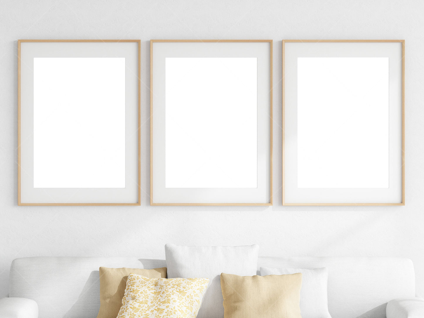 Living Room Frame Mockup, 3 Minimalist Frames Mockup, Three Vertical Wooden Frames Mockup A1, Vertical Frames Mockup, Frame Mockup for Print