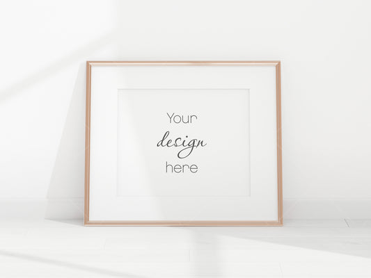 Minimalist Frame Mockup, Horizontal Gold Frame Mockup 16*20 Inch, Landscape Mockup, Landscape Gold Frame Mockup, Frame Mockup for Print