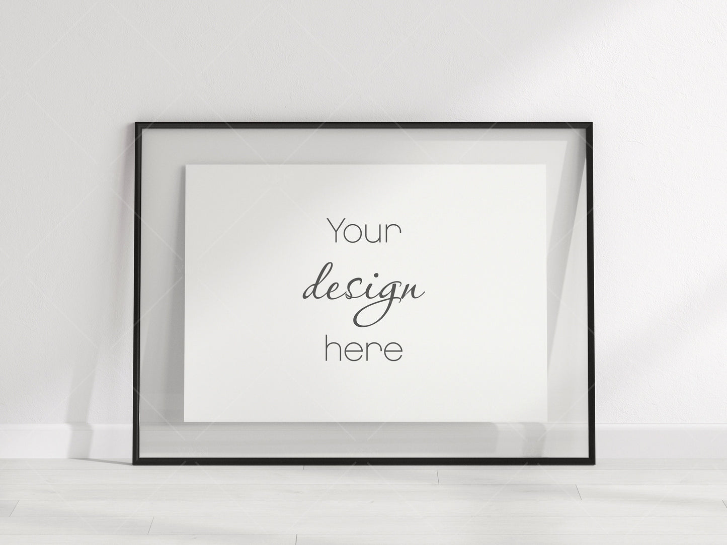 Minimalist Frame Mockup, Landscape Black Frame Mockup A1, Horizontal Frame Mockup, Frame Mockup for Print, Frame Mockup for Art