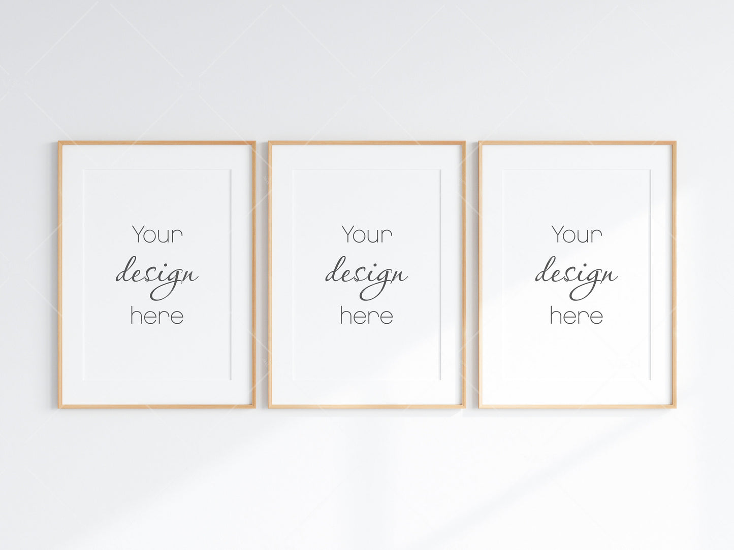 3 Minimalist Frames Mockup, Three Vertical Wooden Frames Mockup, Poster Mockup, Vertical Frames Mockup, Frame Mockup for Print, JPG PNG PSD