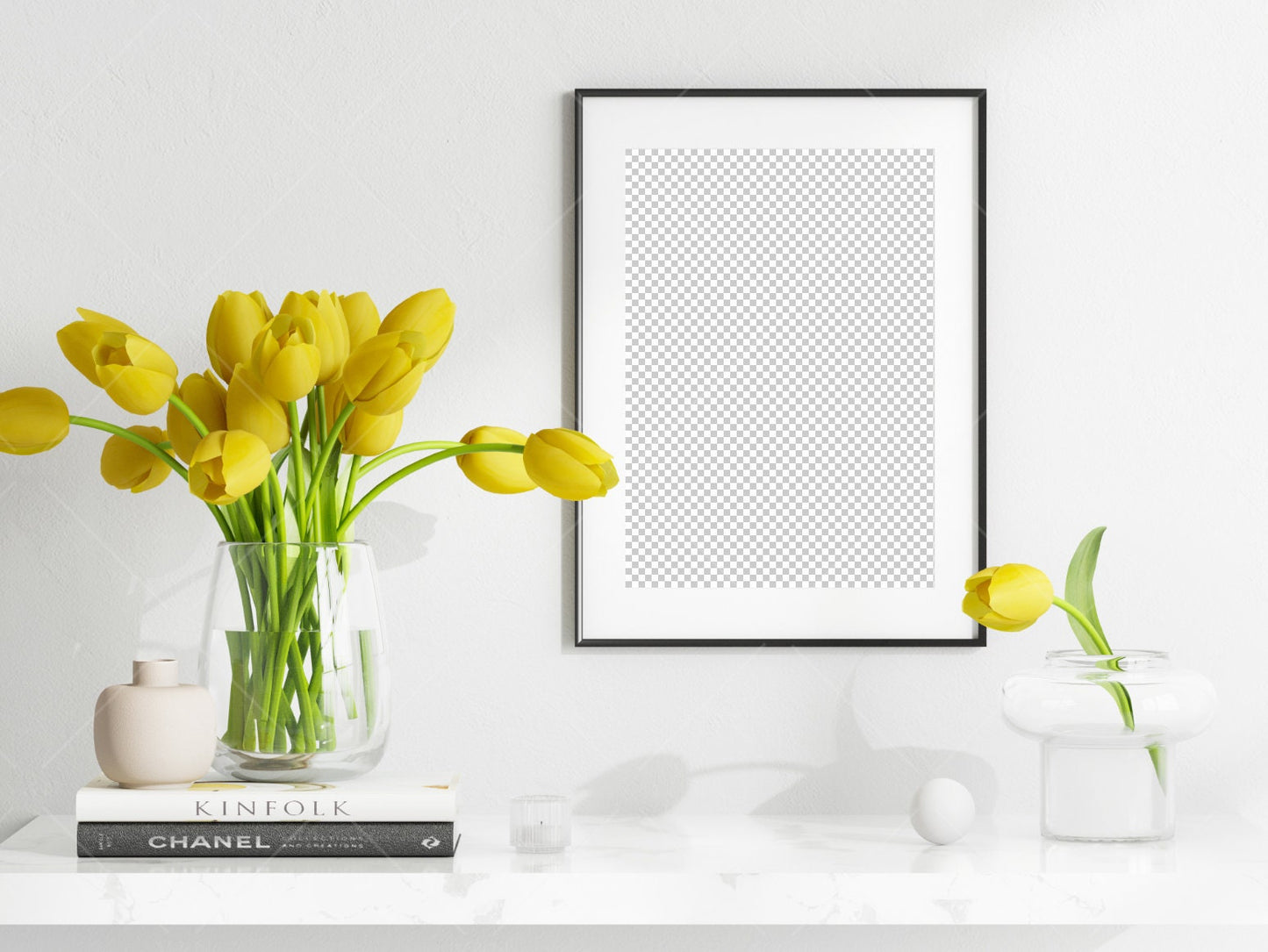 Living Room Frame Mockup, Frame Mockup With Flowers, Vertical Black Frame Mockup, Poster Mockup, Vertical Frame Mockup, Frame Mockup