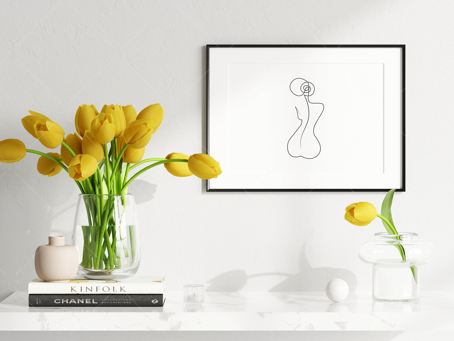 Living Room Frame Mockup, Frame Mockup With Flowers, Horizontal Black Frame Mockup, Poster Mockup, Landscape Frame Mockup, Frame Mockup