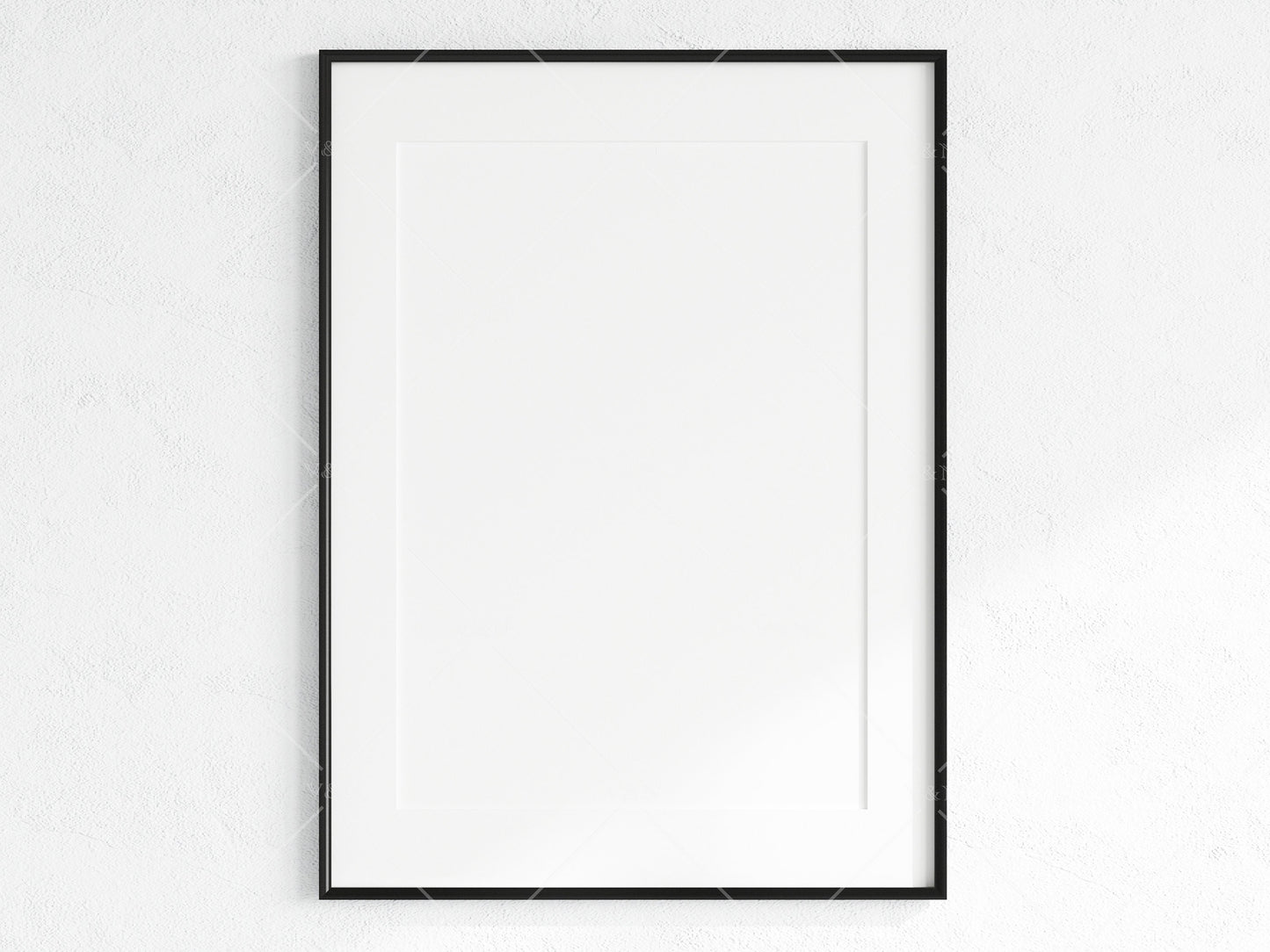 Minimalist Frame Mockup, Vertical Black Frame Mockup A1, Poster Mockup, Portrait Frame Mockup, Frame Mockup for Print, JPG PNG PSD