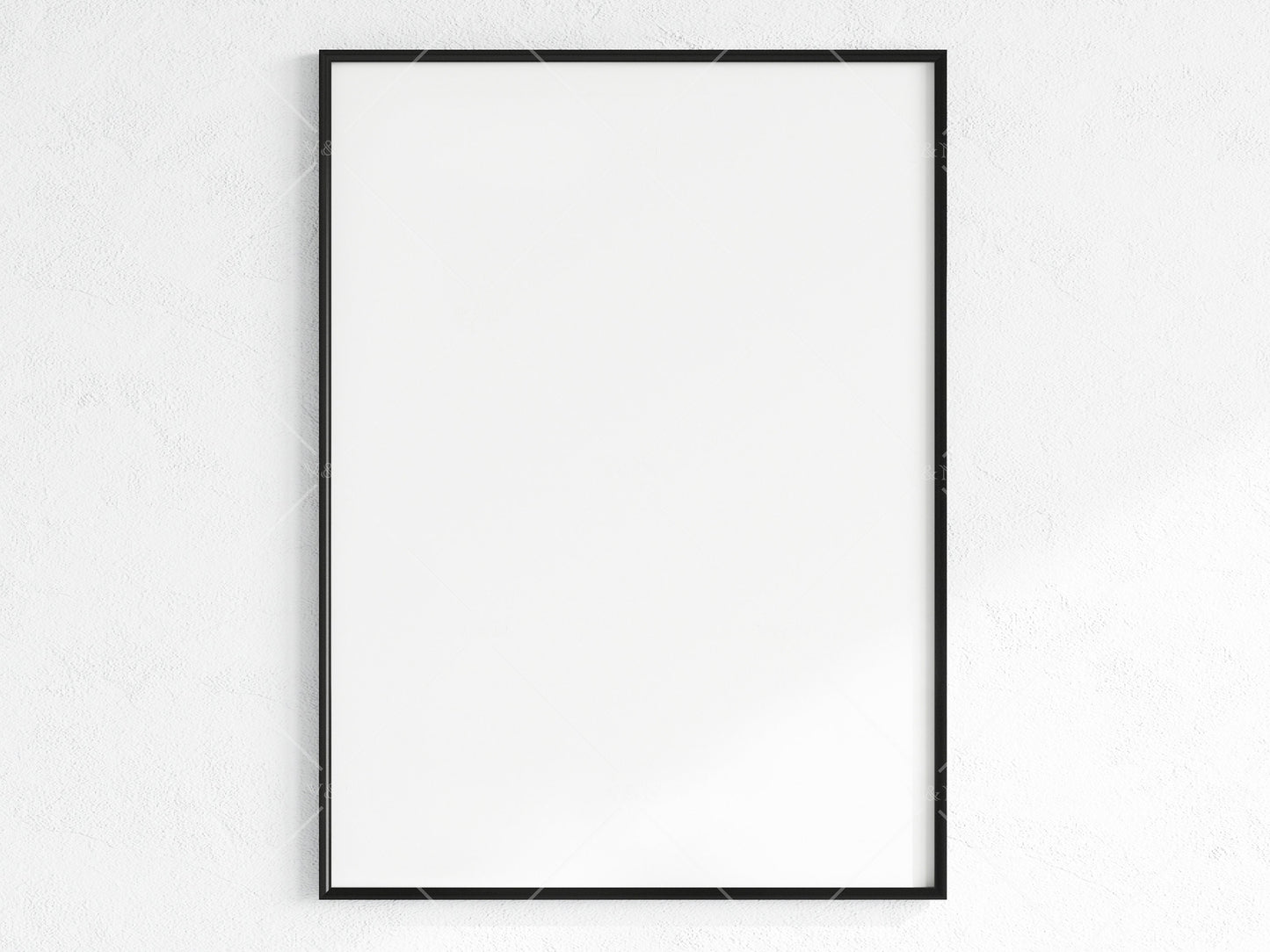 Minimalist Frame Mockup, Vertical Black Frame Mockup A1, Poster Mockup, Portrait Frame Mockup, Frame Mockup for Print, JPG PNG PSD