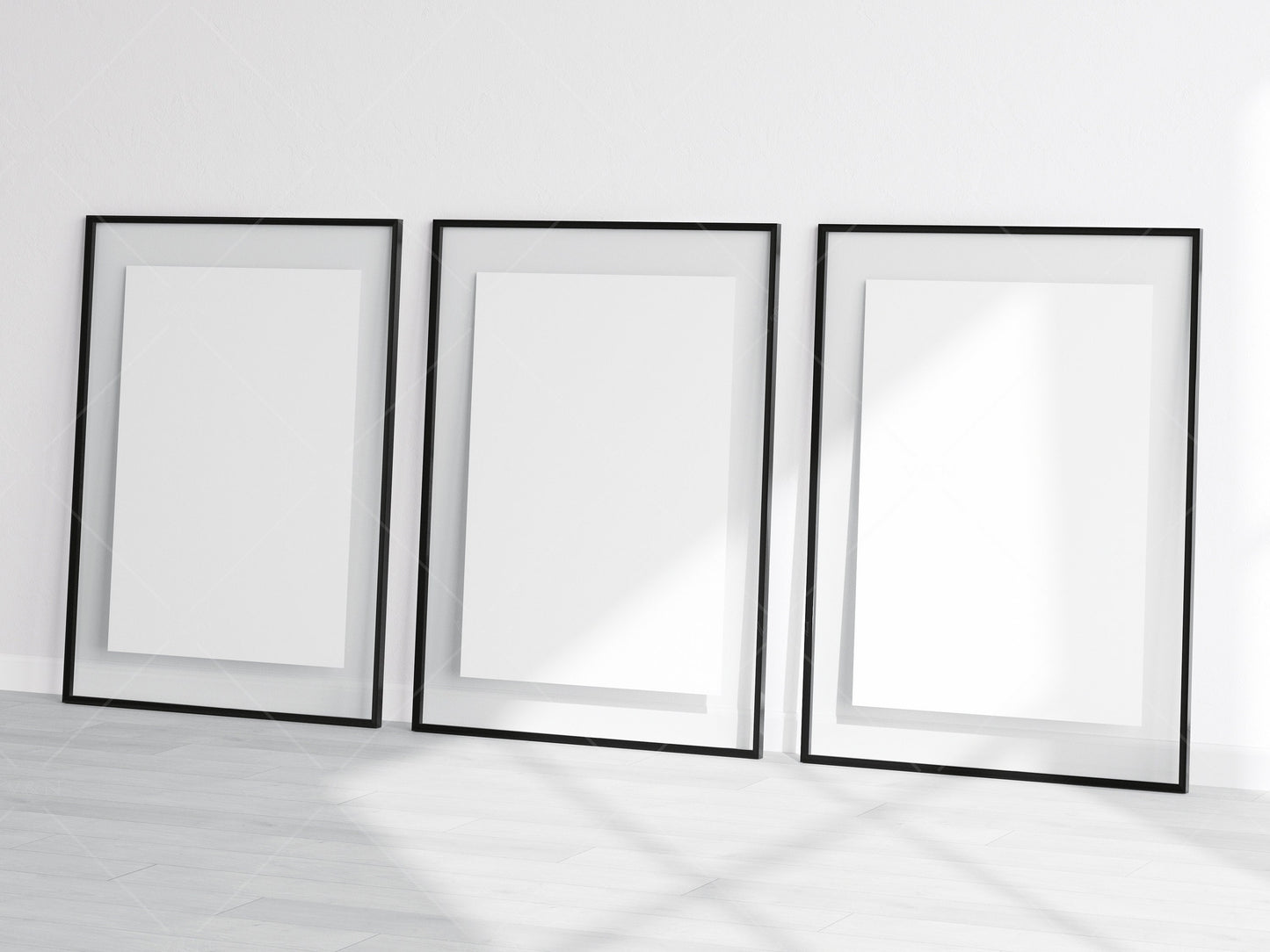 3 Minimalist Frames Mockup, Three Vertical Black Frames Mockup A1, Poster Mockup, Portrait Frames Mockup, Frame Mockup for Print