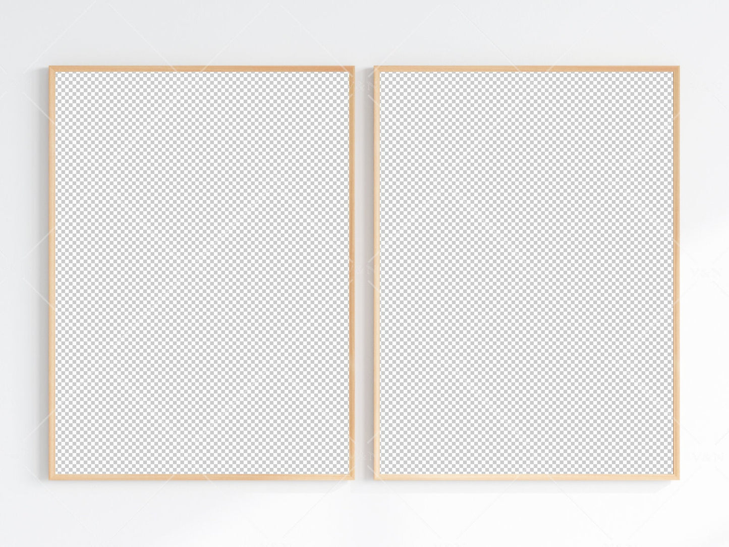 2 Minimalist Frames Mockup, Two Vertical Wooden Frames Mockup A1, Poster Mockup, Vertical Frames Mockup, Frame Mockup for Print, JPG PNG PSD