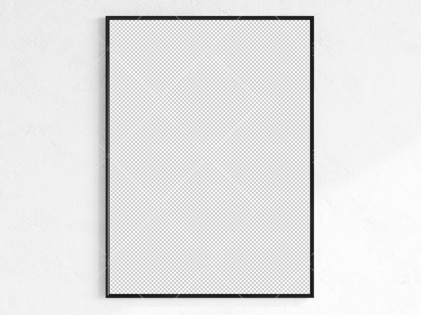 Minimalist Frame Mockup, Vertical Black Frame Mockup A1, Poster Mockup, Portrait Frame Mockup, Frame Mockup for Print, JPG PNG PSD