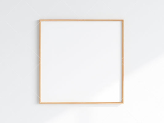 Minimalist Frame Mockup, Square Wooden Frame Mockup, Poster Mockup, Square Frame Mockup, Frame Mockup for Print, JPG PNG PSD