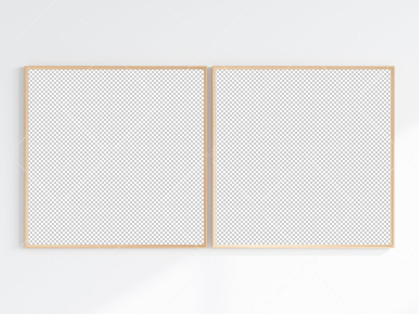 Minimalist Frames Mockup, 2 Square Wooden Frames Mockup, Poster Mockup, Two Square Frames Mockup, 2 Frame Mockup for Print, JPG PNG PSD