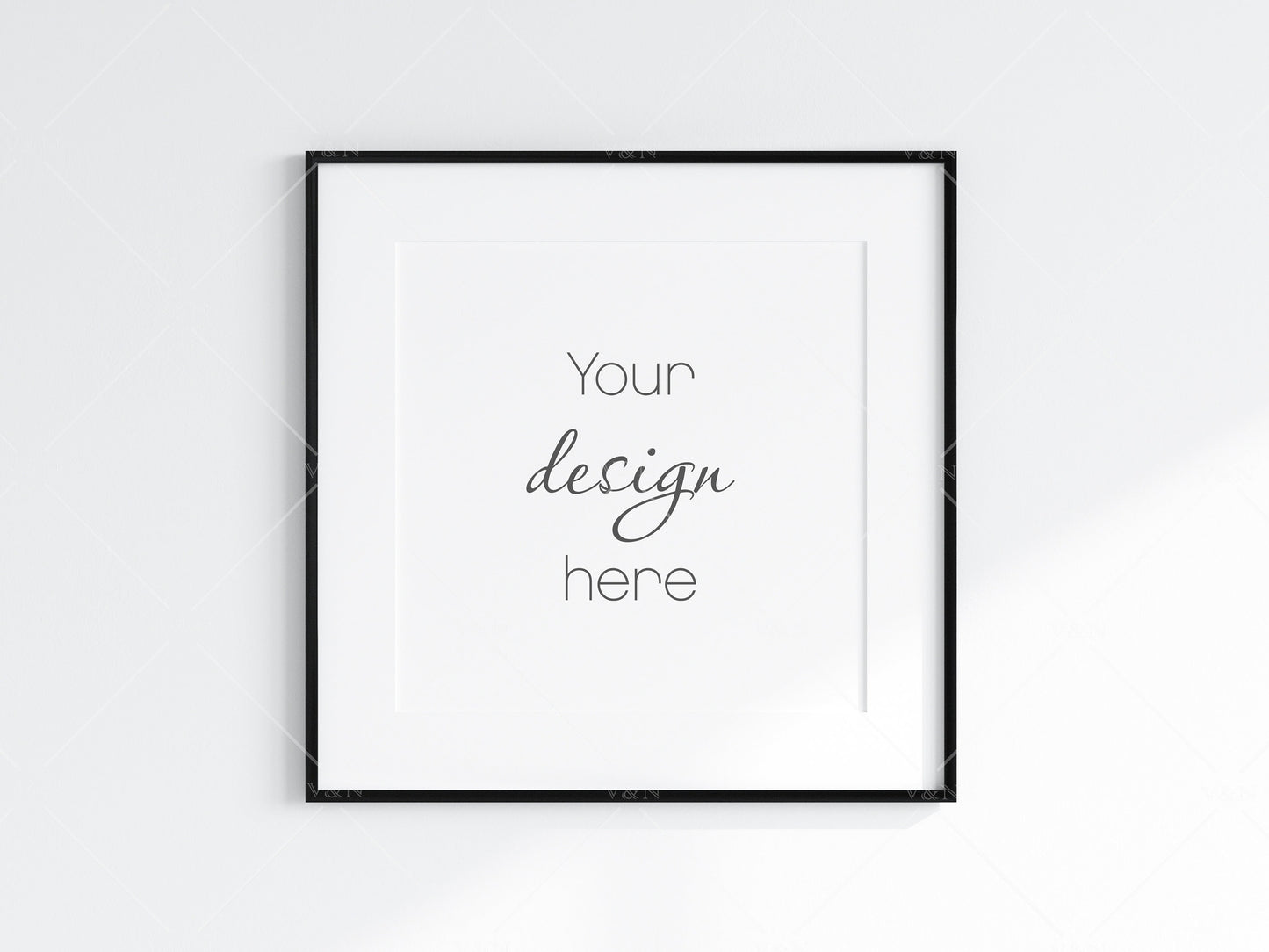 Minimalist Frame Mockup, Square Black Frame Mockup, Poster Mockup, Square Frame Mockup, Frame Mockup for Print, JPG PNG PSD