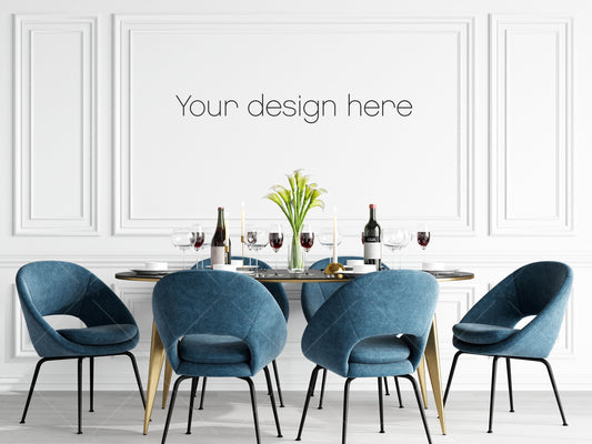 Blank Wall Mockup, Empty Wall Mockup, Modern Interior Wall Mockup, Dining Room Wall Mockup, Wall Mockup