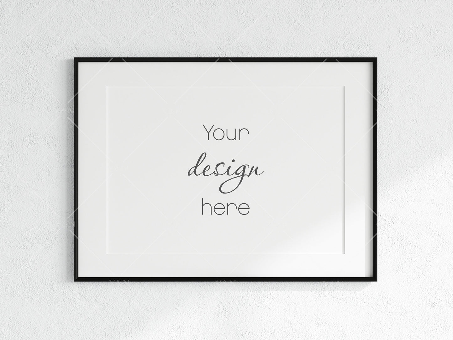 Minimalist Frame Mockup, Landscape Black Frame Mockup A1, Horizontal Frame Mockup, Frame Mockup for Print, Frame Mockup for Art