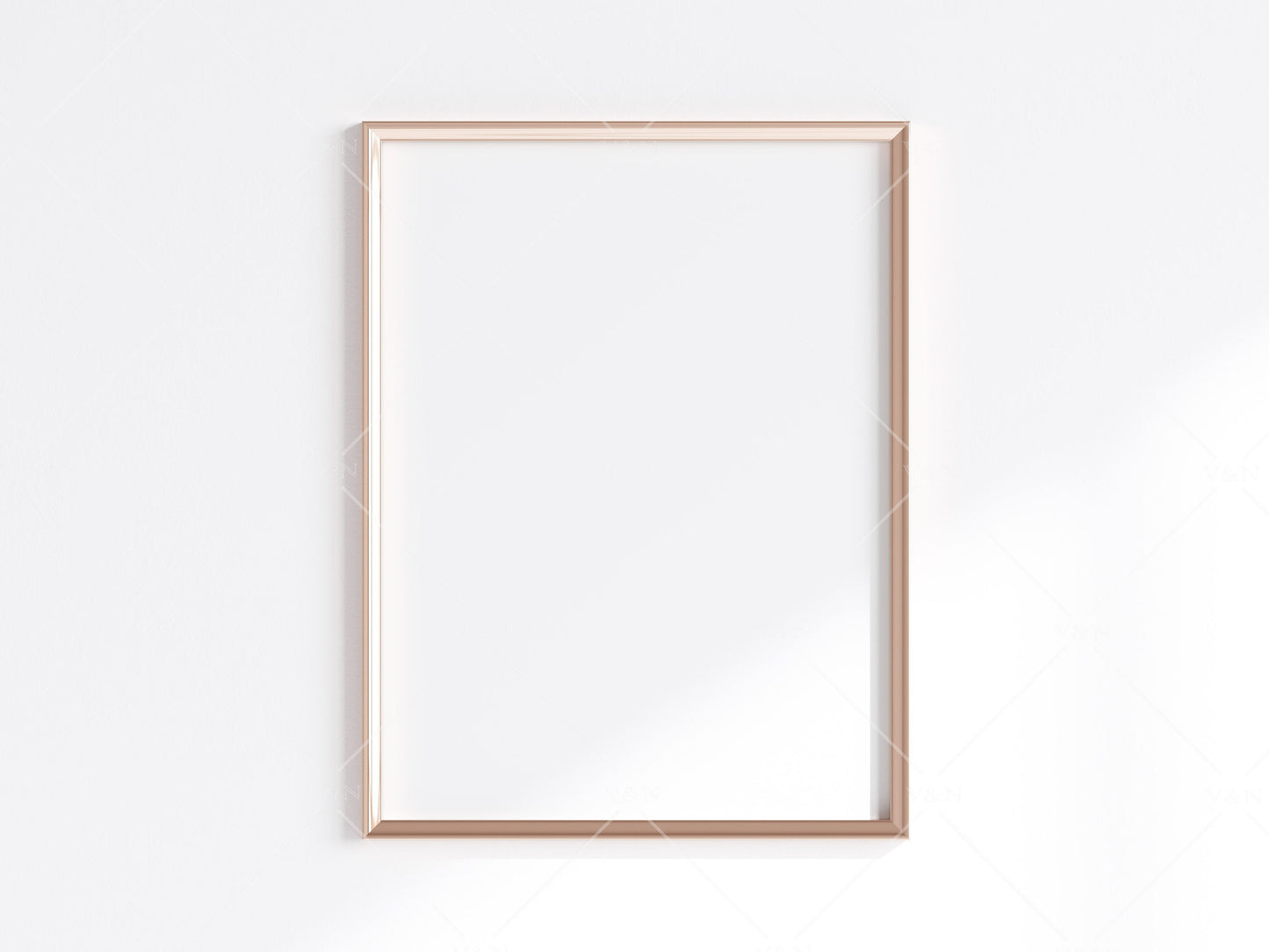 Minimalist Frame Mockup, Vertical Gold Frame Mockup 3:4 ratio, Poster Mockup, Portrait Gold Frame Mockup, Frame Mockup for Print