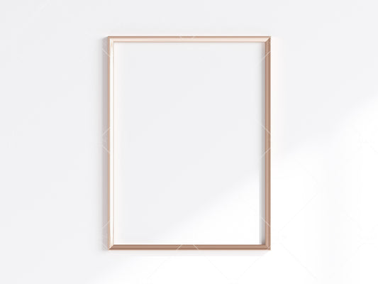 Minimalist Frame Mockup, Vertical Gold Frame Mockup 3:4 ratio, Poster Mockup, Portrait Gold Frame Mockup, Frame Mockup for Print