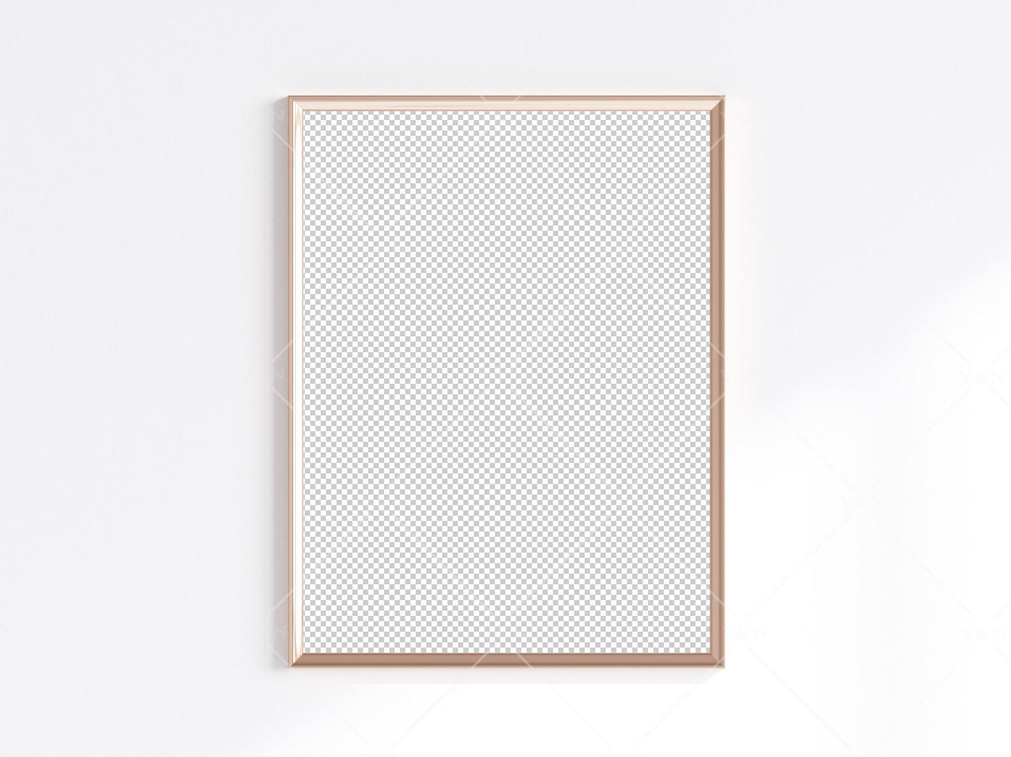 Minimalist Frame Mockup, Vertical Gold Frame Mockup 3:4 ratio, Poster Mockup, Portrait Gold Frame Mockup, Frame Mockup for Print