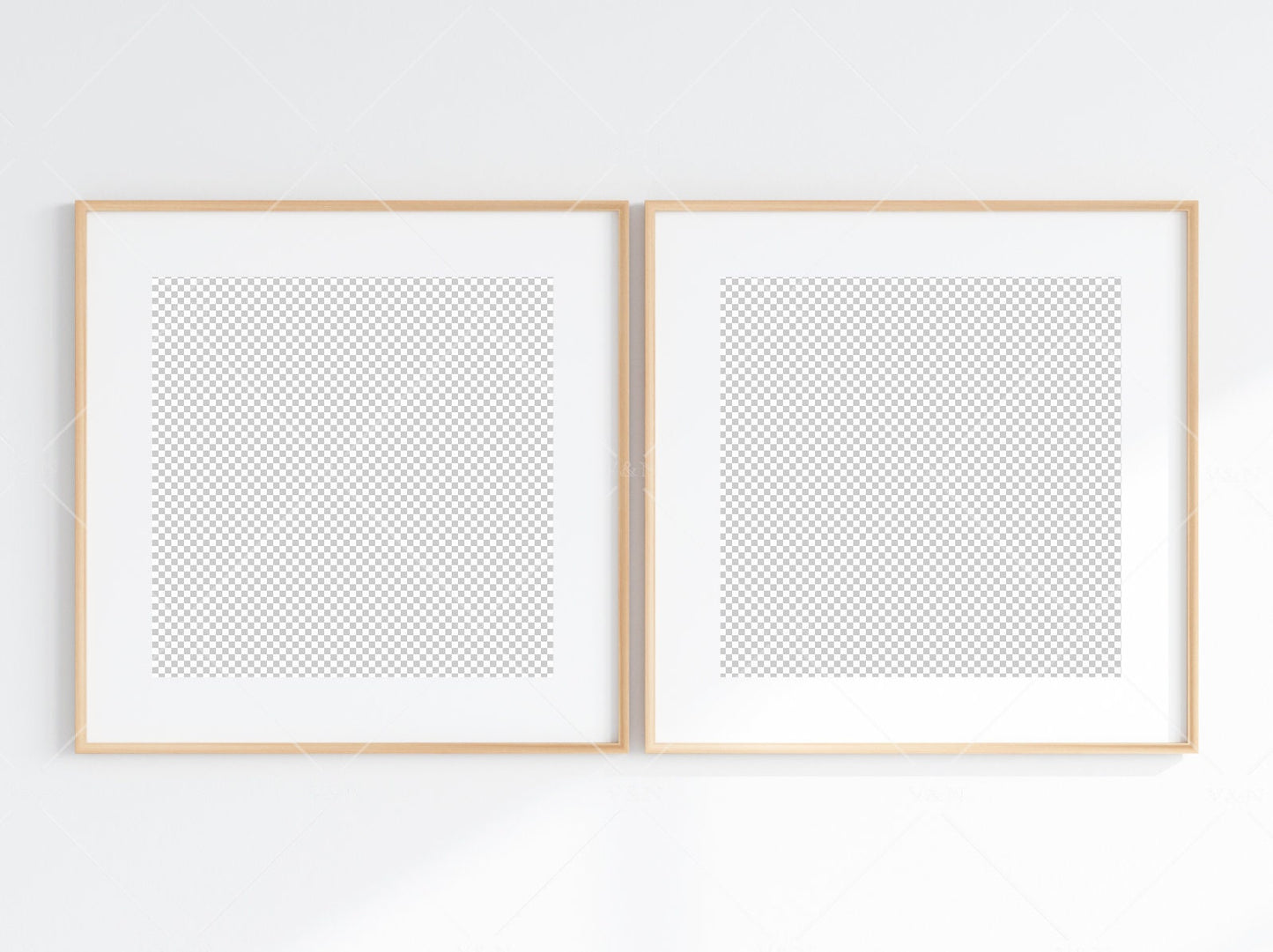 Minimalist Frames Mockup, 2 Square Wooden Frames Mockup, Poster Mockup, Two Square Frames Mockup, 2 Frame Mockup for Print, JPG PNG PSD