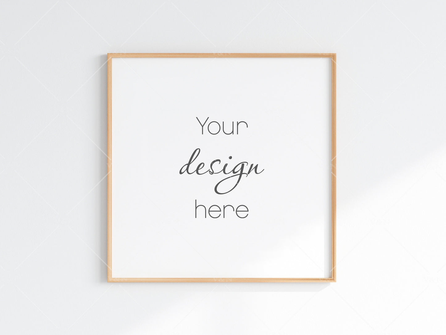 Minimalist Frame Mockup, Square Wooden Frame Mockup, Poster Mockup, Square Frame Mockup, Frame Mockup for Print, JPG PNG PSD