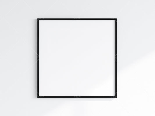 Minimalist Frame Mockup, Square Black Frame Mockup, Poster Mockup, Square Frame Mockup, Frame Mockup for Print, JPG PNG PSD