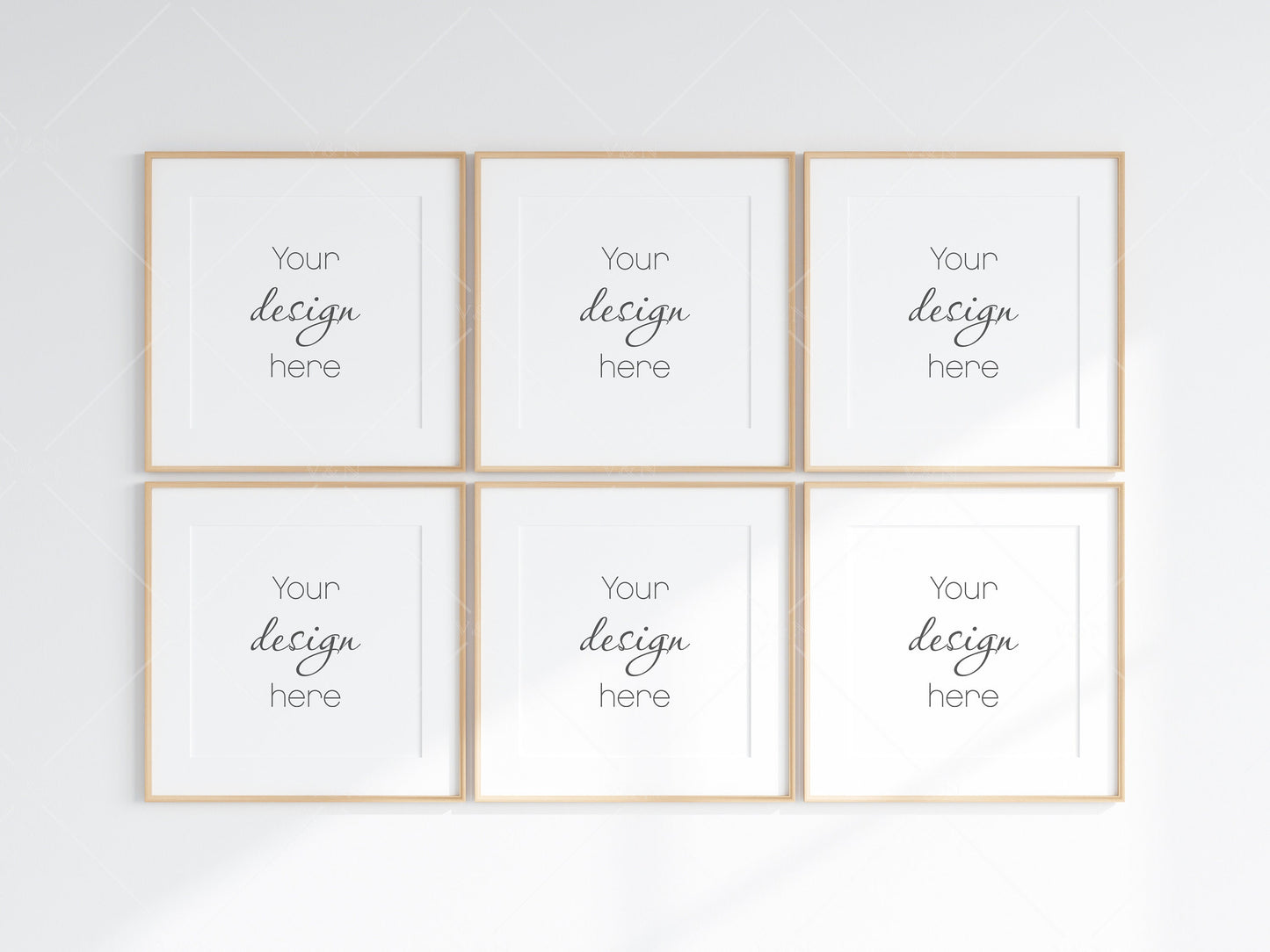 6 Minimalist Frames Mockup, 6 Square Wooden Frames Mockup, Poster Mockup, Six Square Frames Mockup, 6 Frame Mockup for Print, JPG PNG PSD