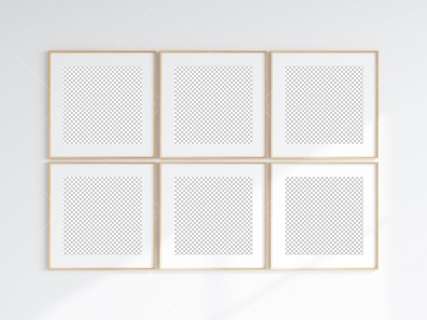 6 Minimalist Frames Mockup, 6 Square Wooden Frames Mockup, Poster Mockup, Six Square Frames Mockup, 6 Frame Mockup for Print, JPG PNG PSD