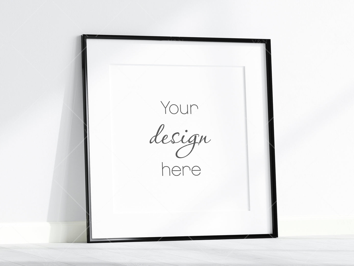 Minimalist Frame Mockup, Square Black Frame Mockup, Poster Mockup, Square Frame Mockup, Frame Mockup for Print, JPG PSD