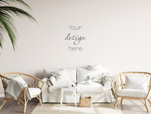 Blank Wall Mockup, Empty Wall Mockup, Modern Interior Wall Mockup, Living Room Wall Mockup, Wall Mockup