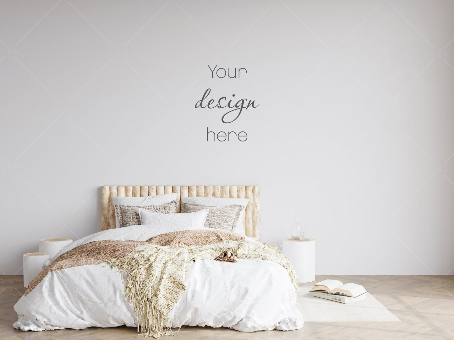 Blank Wall Mockup, Empty Wall Mockup, Modern Interior Wall Mockup, Bedroom Wall Mockup, Wall Mockup