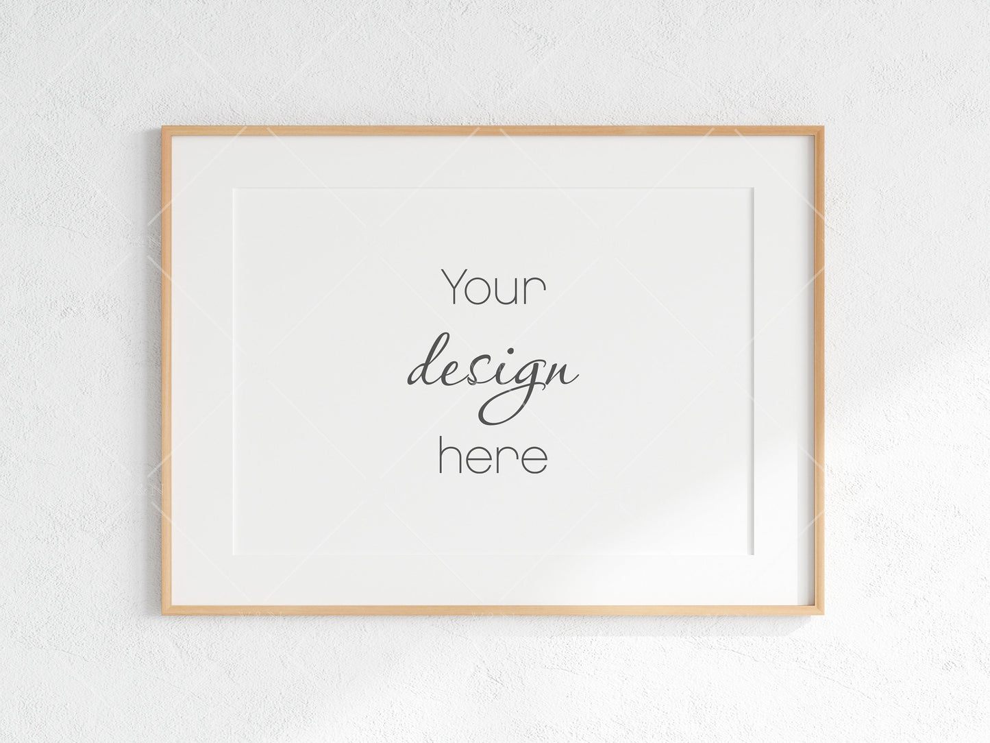 Minimalist Frame Mockup, Landscape Wooden Frame Mockup A1, Horizontal Frame Mockup, Frame Mockup for Print, Frame Mockup for Art