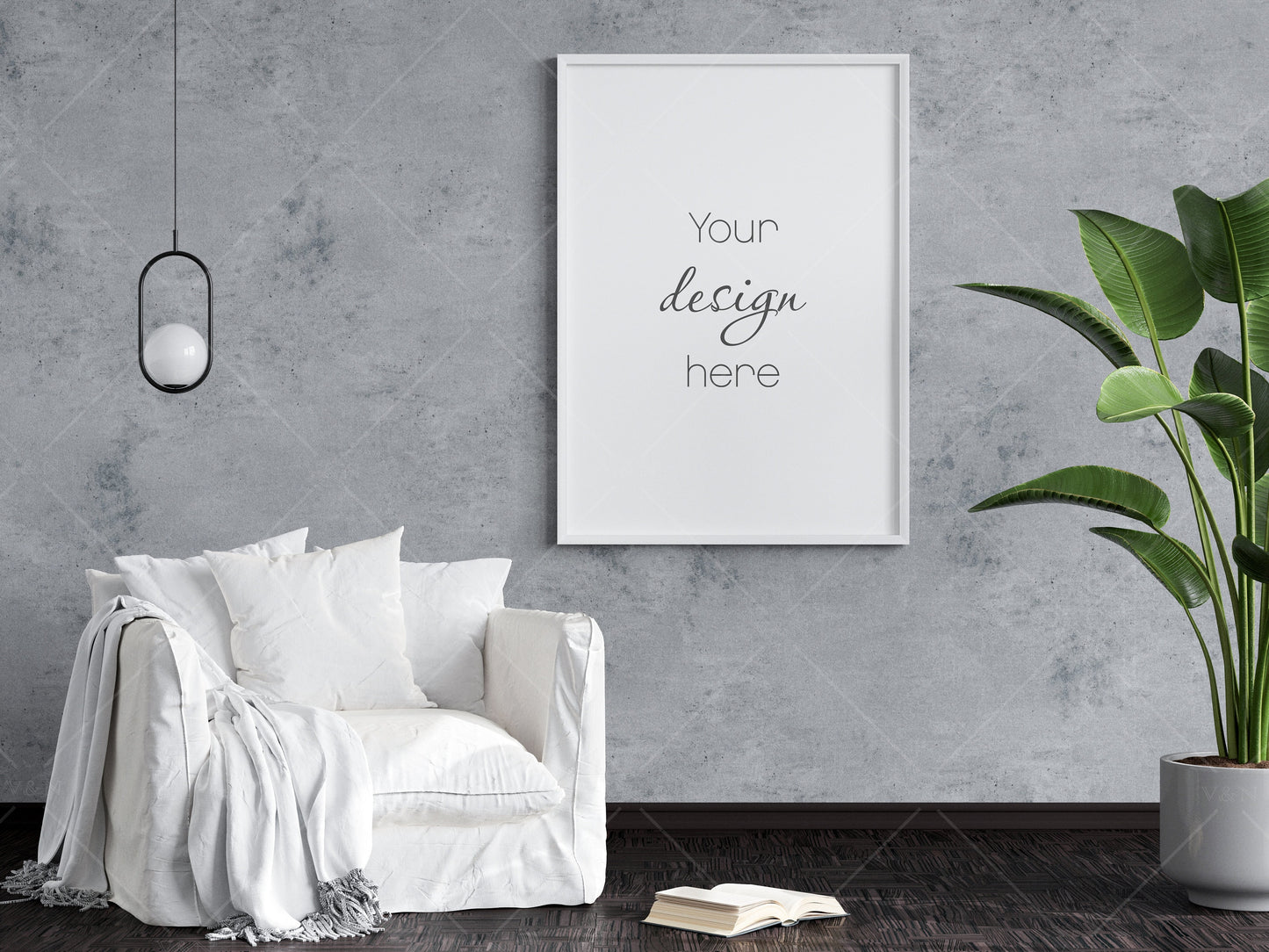 Living Room Frame Mockup, Minimalist Frame Mockup, Vertical White Frame Mockup 3*4, Vertical Frame Mockup, Frame Mockup, JPG PNG PSD