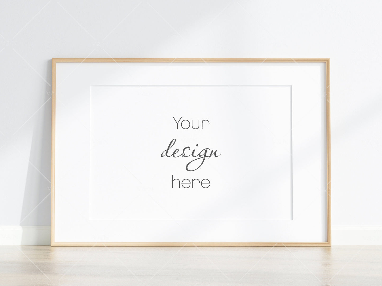 Minimalist Frame Mockup, Landscape Wooden Frame Mockup 3*2, Horizontal Frame Mockup 3*2, Frame Mockup for Print, Frame Mockup for Art