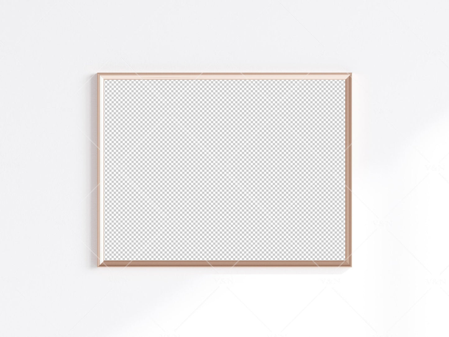 Minimalist Frame Mockup, Horizontal Gold Frame Mockup 3:4 ratio, Poster Mockup, Landscape Gold Frame Mockup, Frame Mockup for Print