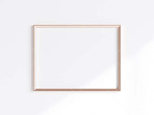 Minimalist Frame Mockup, Horizontal Gold Frame Mockup 3:4 ratio, Poster Mockup, Landscape Gold Frame Mockup, Frame Mockup for Print