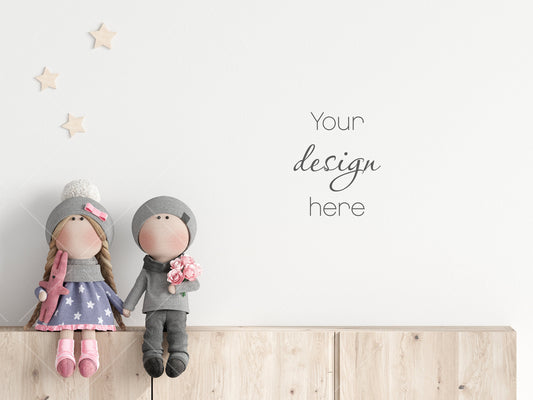 Empty Wall Mockup Nursery, Modern Kid's Room Mockup, Children's Room Mockup, Empty Wall Nursery Interior Mockup, Minimalist Nursery Mockup