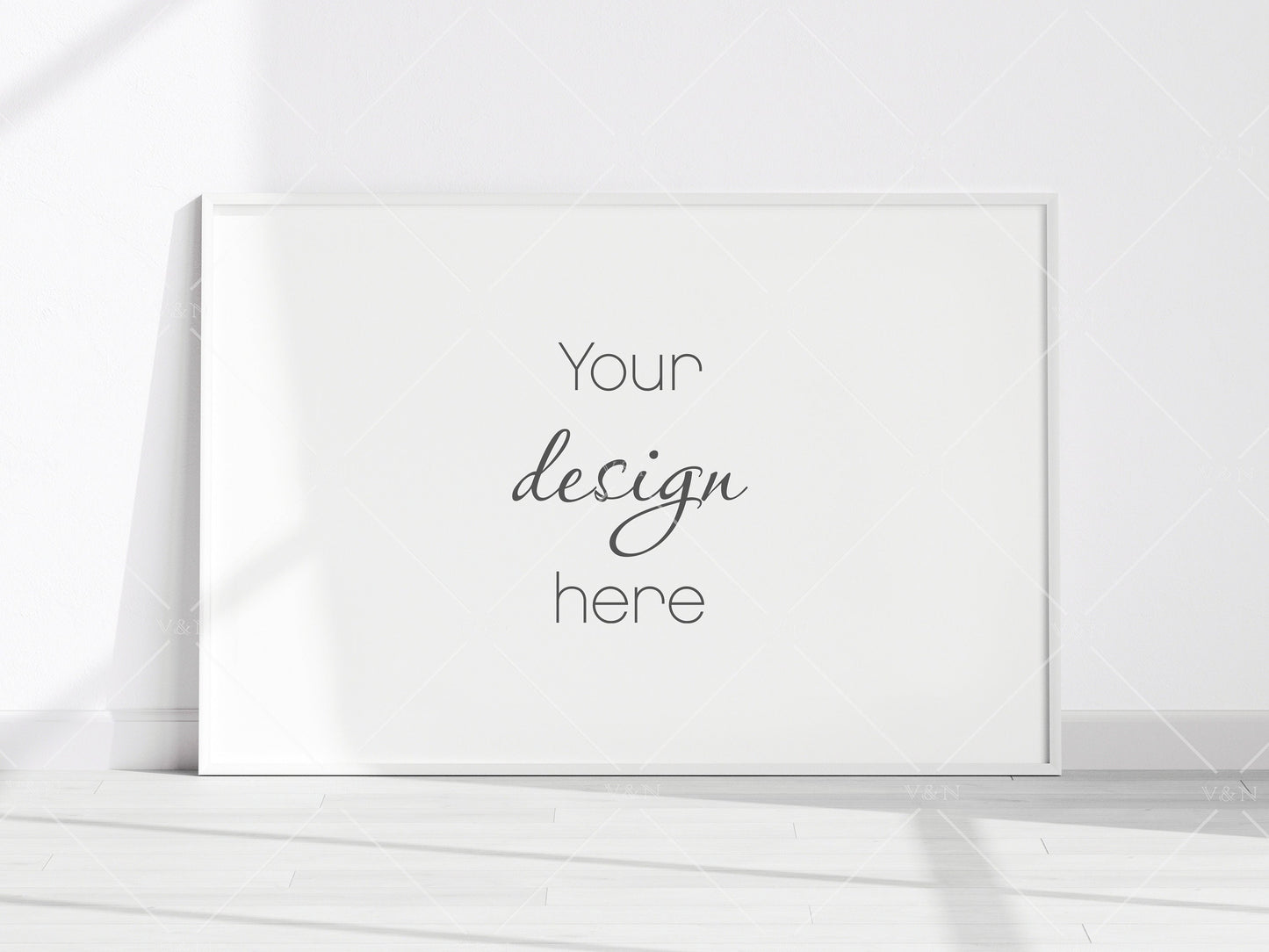 Minimalist Frame Mockup, Landscape White Frame Mockup 3*2, Horizontal Frame Mockup 3*2, Frame Mockup for Print, Frame Mockup for Art