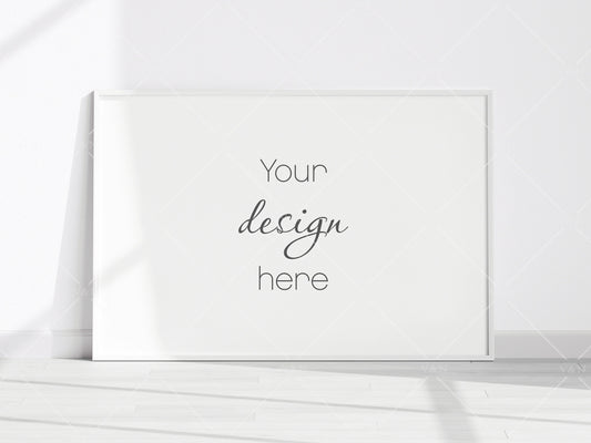 Minimalist Frame Mockup, Landscape White Frame Mockup 3*2, Horizontal Frame Mockup 3*2, Frame Mockup for Print, Frame Mockup for Art