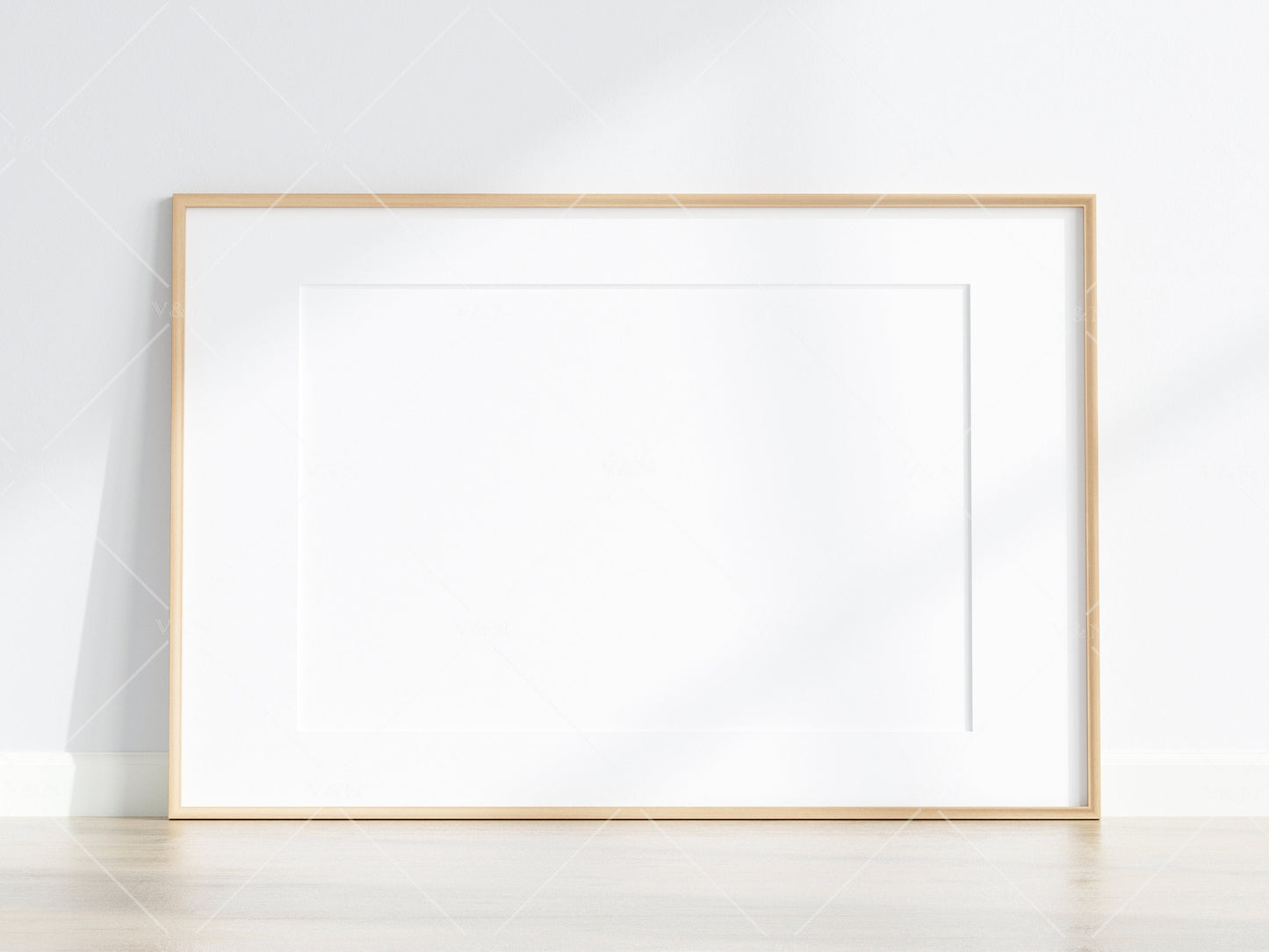 Minimalist Frame Mockup, Landscape Wooden Frame Mockup 3*2, Horizontal Frame Mockup 3*2, Frame Mockup for Print, Frame Mockup for Art