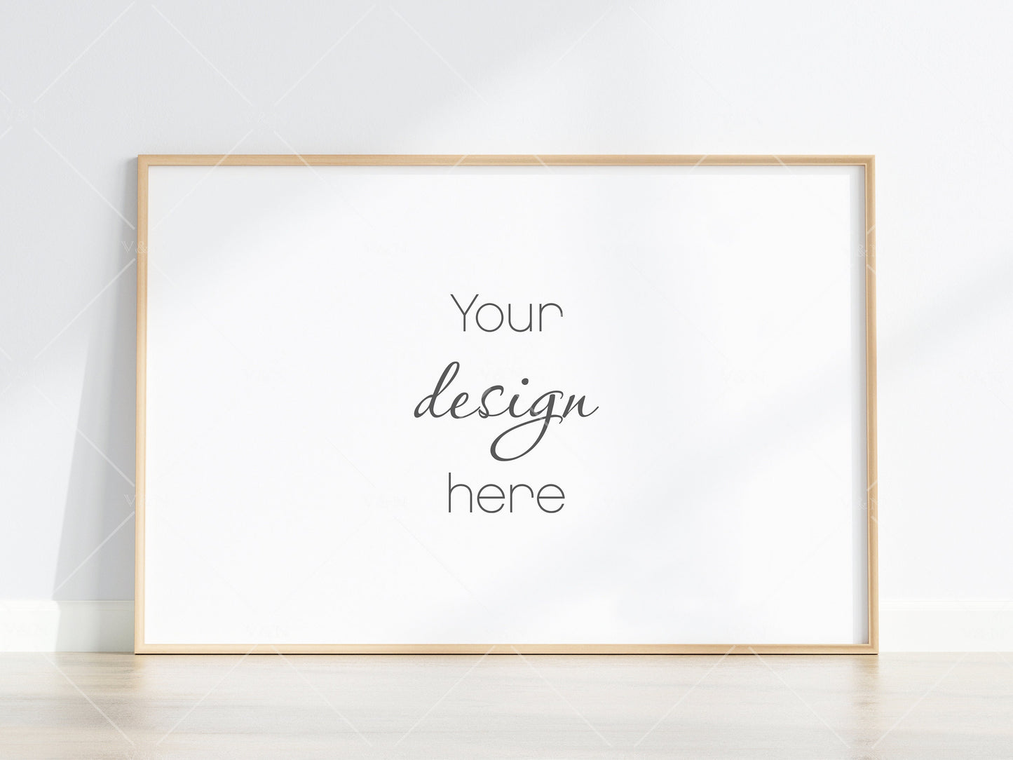 Minimalist Frame Mockup, Landscape Wooden Frame Mockup 3*2, Horizontal Frame Mockup 3*2, Frame Mockup for Print, Frame Mockup for Art