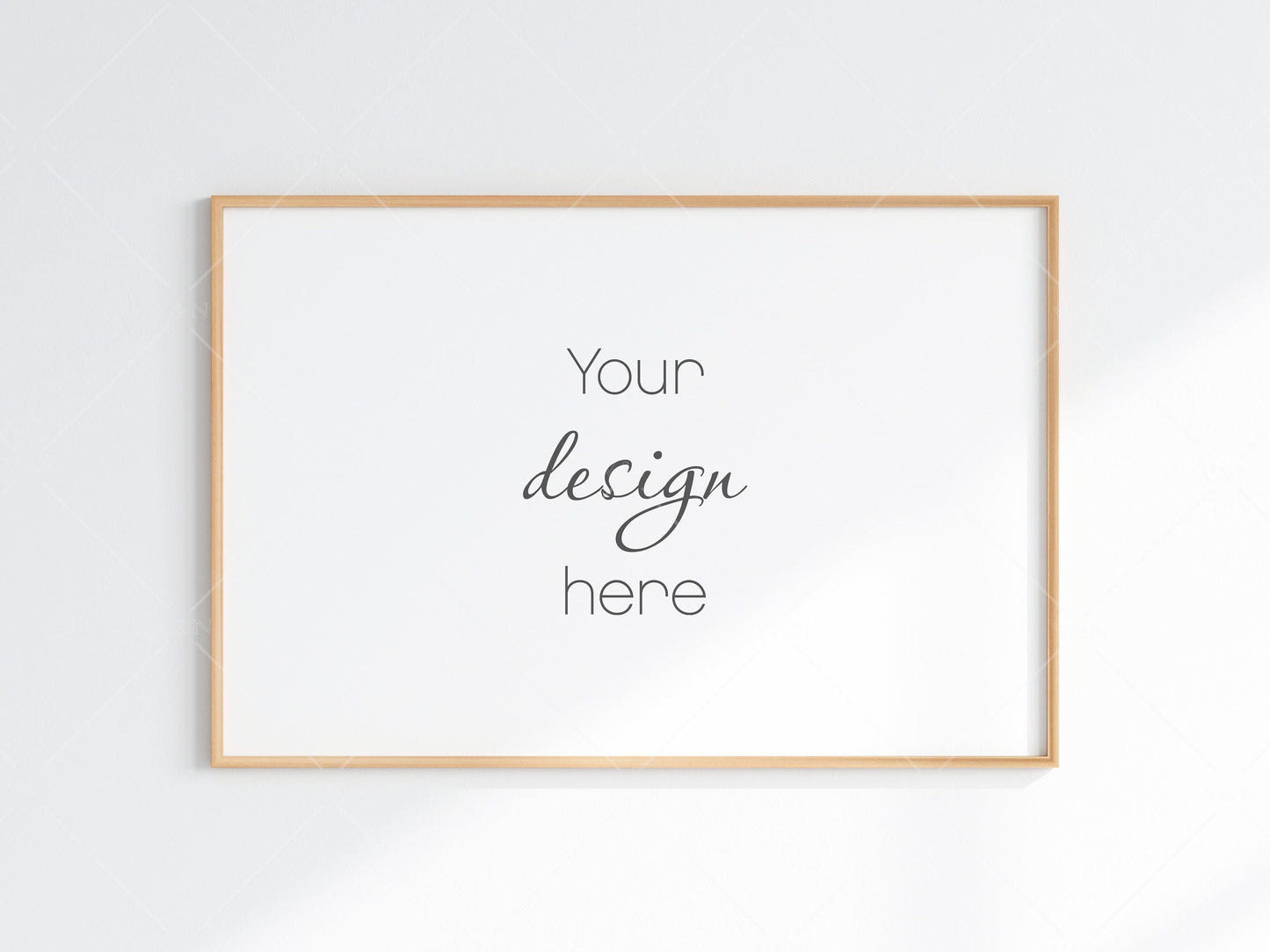 Minimalist Frame Mockup, Landscape Wooden Frame Mockup 3*2, Horizontal Frame Mockup 3*2, Frame Mockup for Print, Frame Mockup for Art