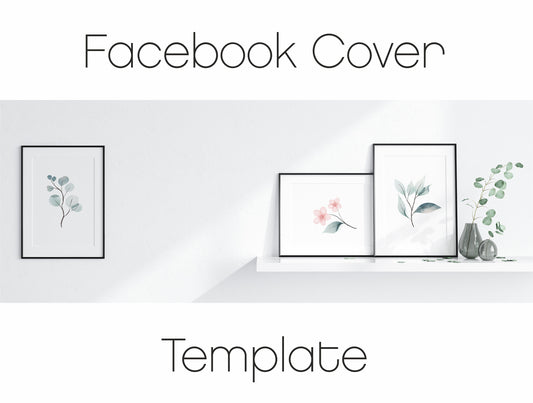 Facebook Cover Template Mockup With Black Frames A1, Minimalist Frame Mockup, Poster Mockup, Frame Mockup for Print, Frame Mockup for Art