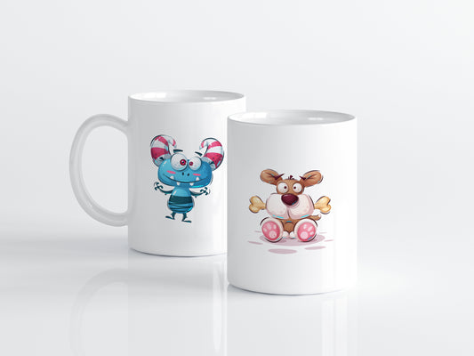 2 Mugs Mockup,  Coffee Cups Mockup, Two White Mugs Mockup, PSD JPG, Cup Mockup Photoshop Smart Object, Mug Mockup Front, Mug Mockup Back
