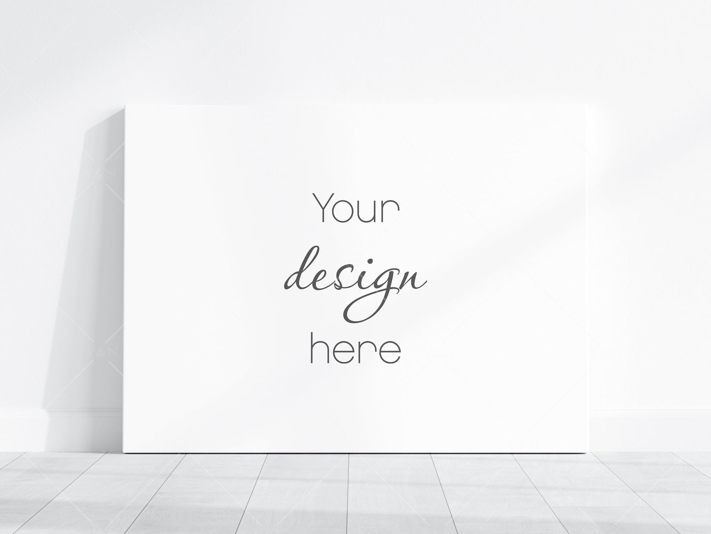 4x3 Canvas Mockup PSD, Horizontal Canvas Mockup Smart Object in Photoshop, Minimalist Landscape Canvas Mockup JPG PSD