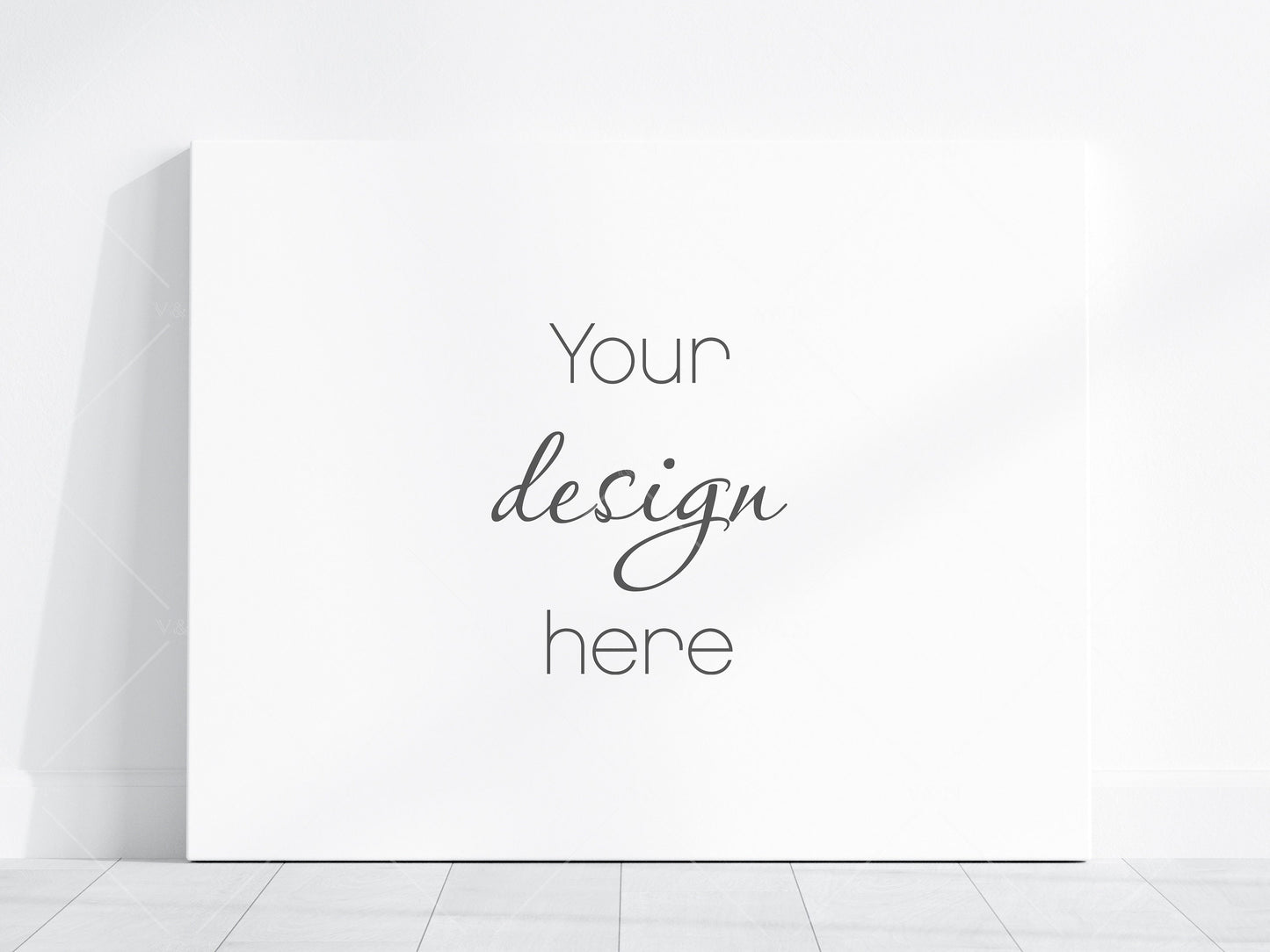 5x4 Canvas Mockup PSD, Horizontal Canvas Mockup Smart Object in Photoshop, Minimalist Landscape Canvas Mockup JPG PSD