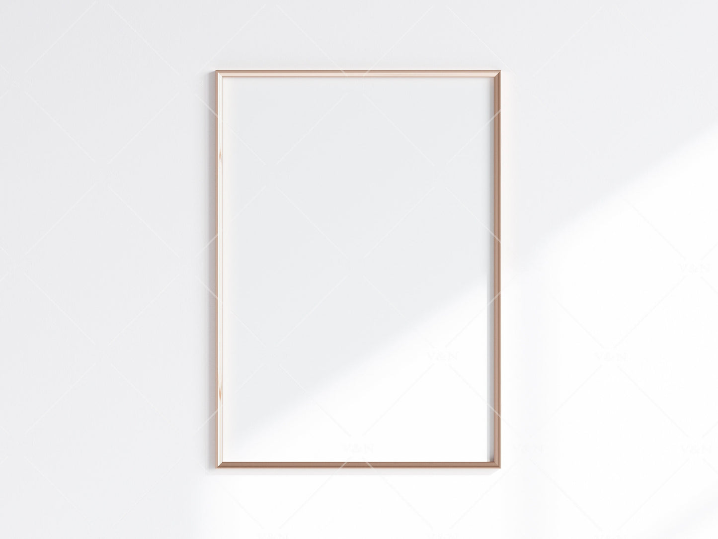 Minimalist Frame Mockup, Vertical Gold Frame Mockup A1, Poster Mockup, Portrait Frame Mockup, Frame Mockup for Print, JPG PNG PSD