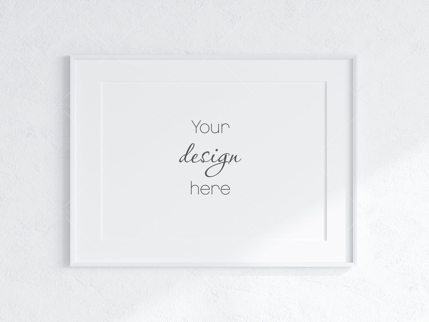 Minimalist Frame Mockup, Landscape White Frame Mockup A1, Horizontal Frame Mockup, Frame Mockup for Print, Frame Mockup for Art