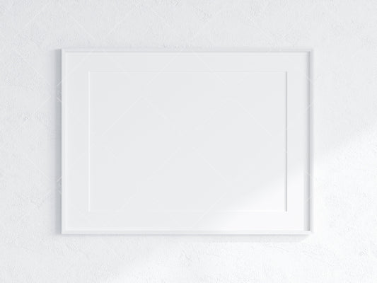 Minimalist Frame Mockup, Landscape White Frame Mockup A1, Horizontal Frame Mockup, Frame Mockup for Print, Frame Mockup for Art