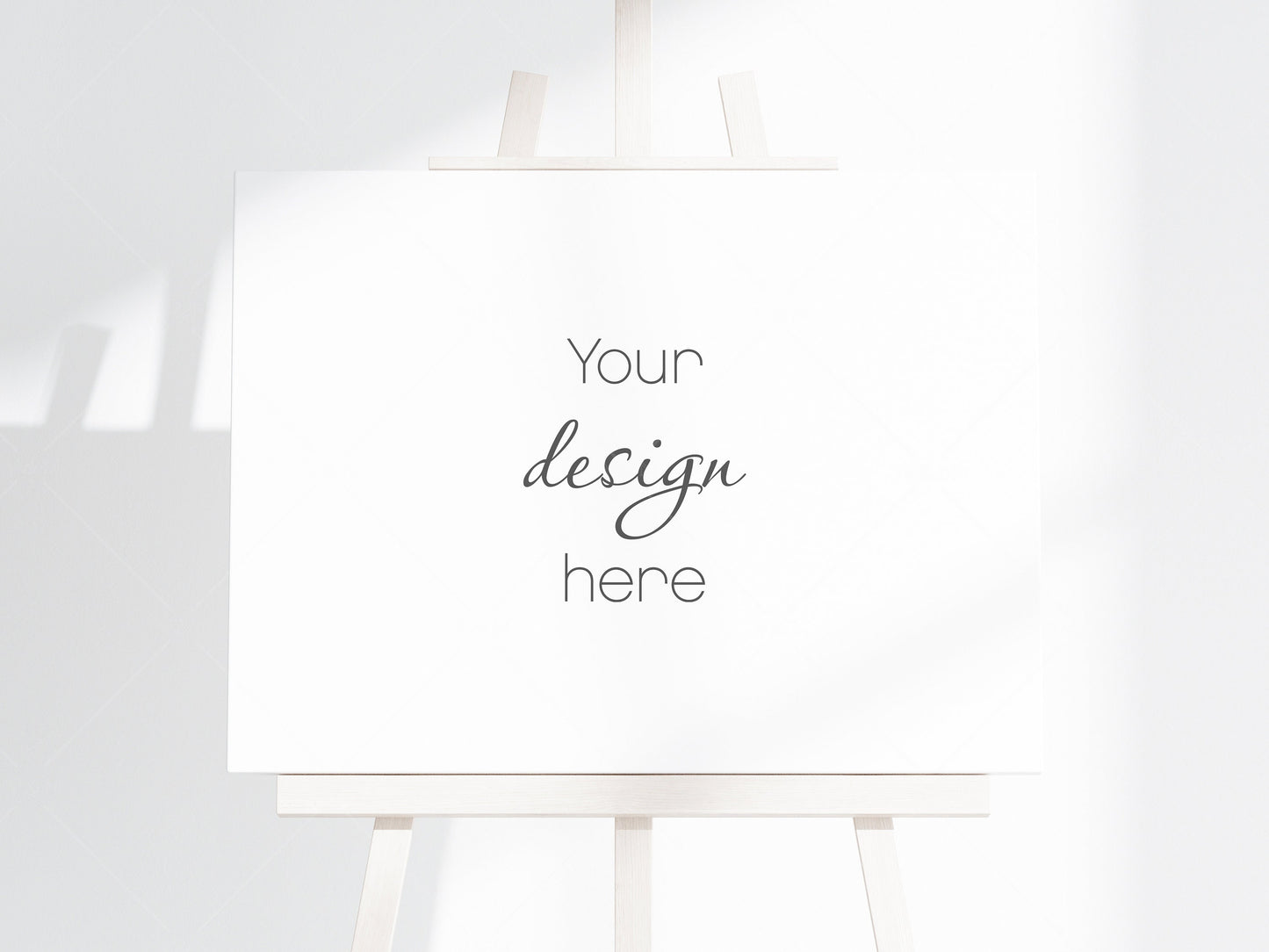 4x3 Canvas Mockup PSD, Easel Mockup, Horizontal Canvas Mockup Smart Object in Photoshop, Minimalist Landscape Canvas Mockup JPG PSD